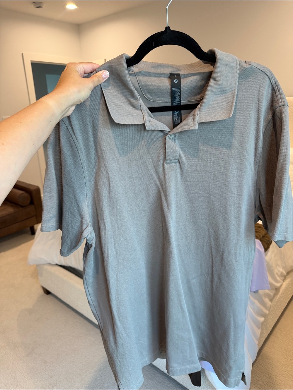 lululemon athletica Men's Polo — Taupe/Beige